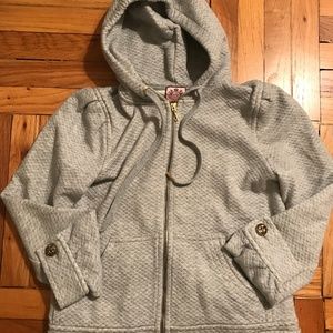 Juicy Couture Gray Hoodie Zip Up Sweater